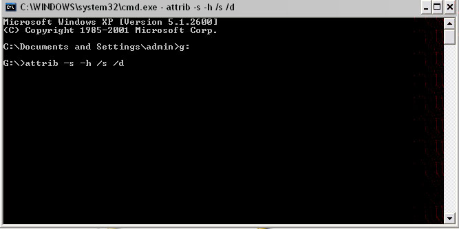 Tampilkan Folder yang di hidden oleh virus via command prompt 1