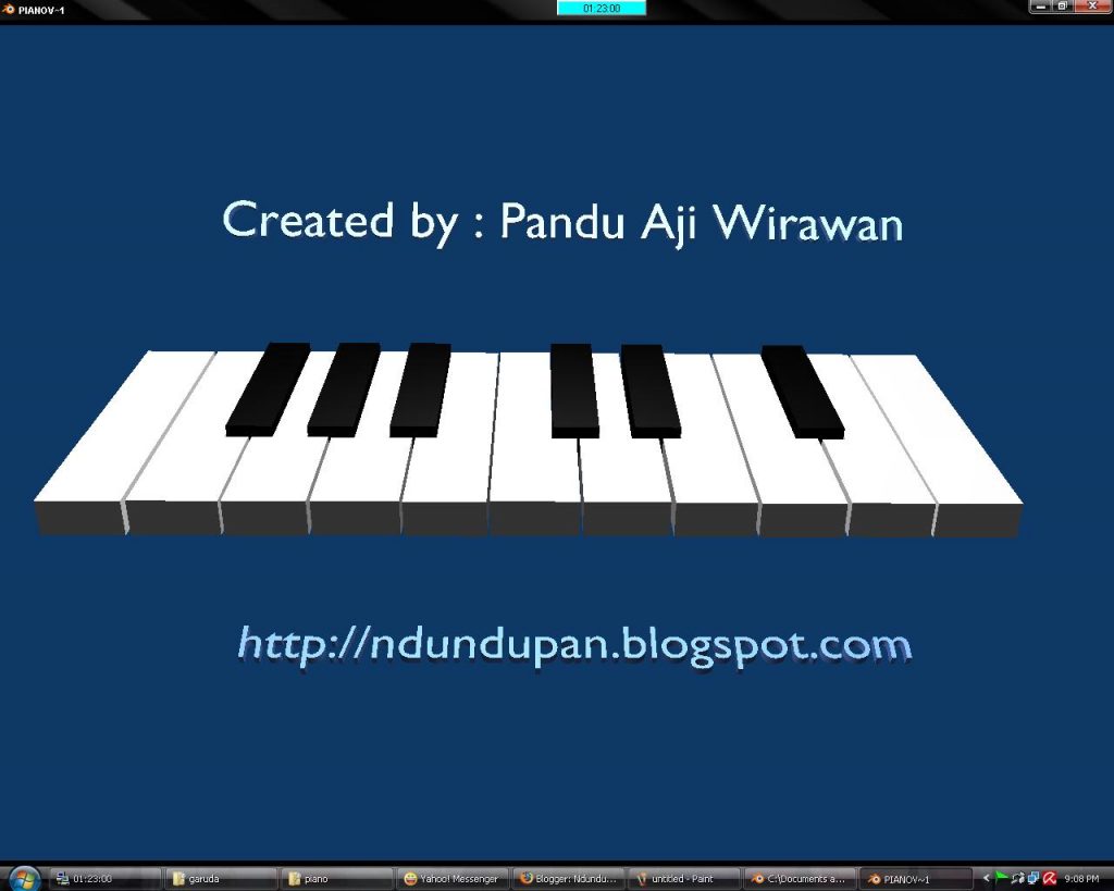 Aplikasi Piano dengan Blender 1