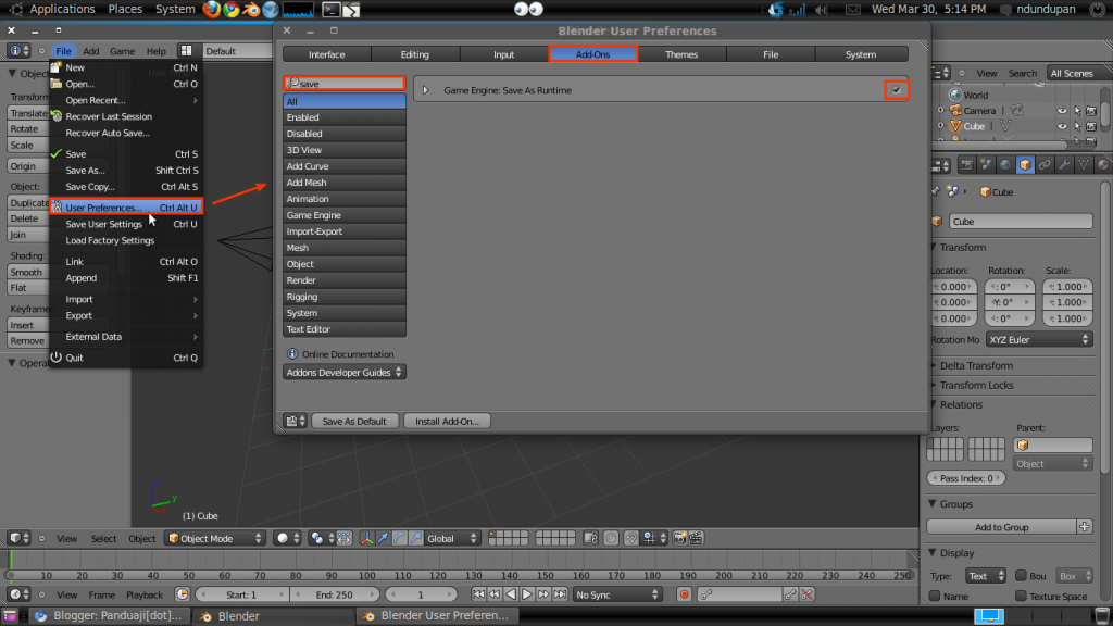 Save As Runtime Blender 2.49 dan Blender 2.56 2