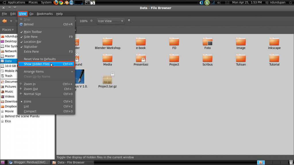 Hidden Folder di Ubuntu 2