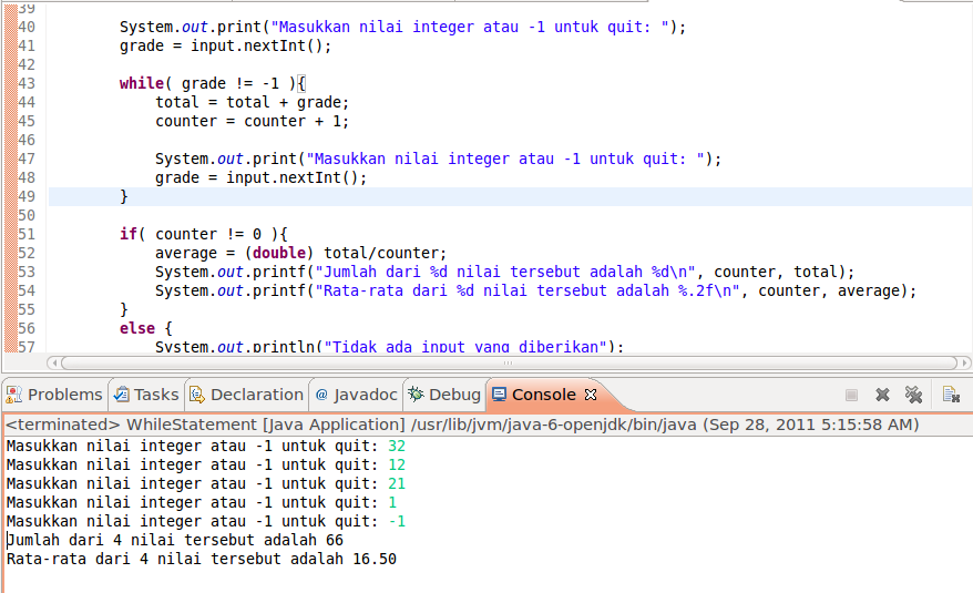 IfElseWhile Statement ~ Prak 3 Visual Programming 1