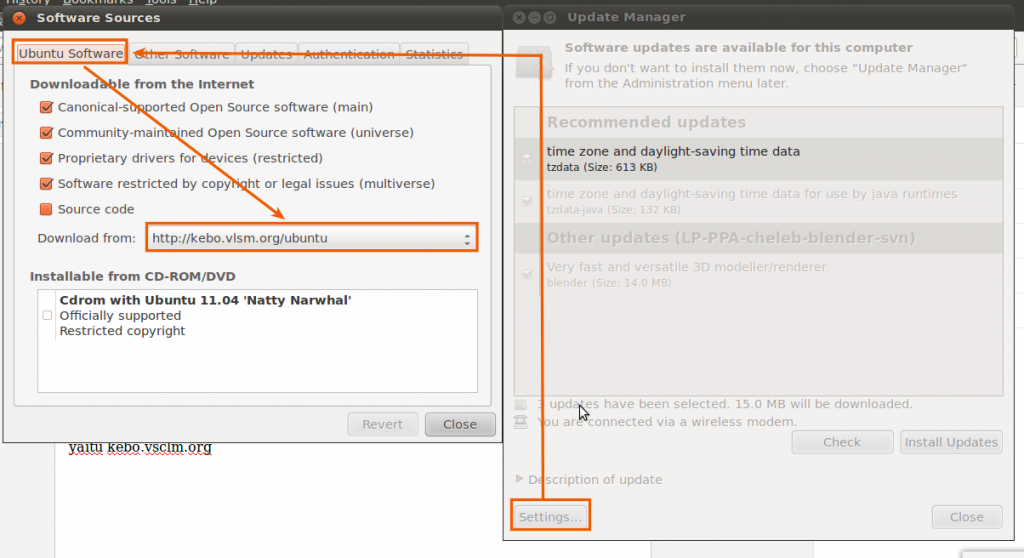 Update Ubuntu 2Mb/s di Kampus 1