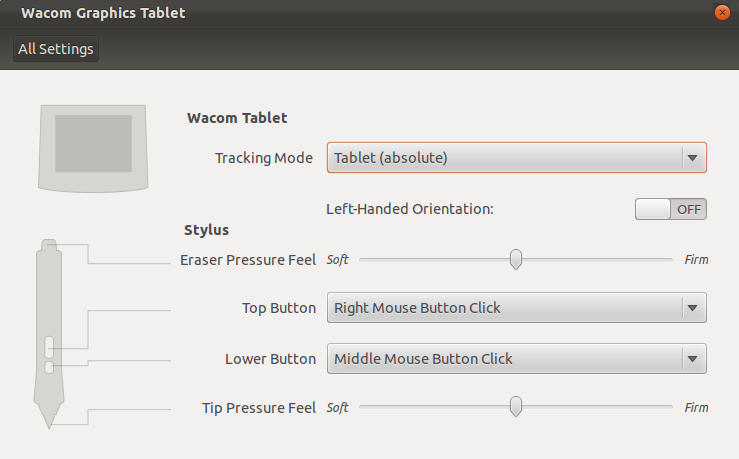 Wacom Pen Tablet GUI Ubuntu