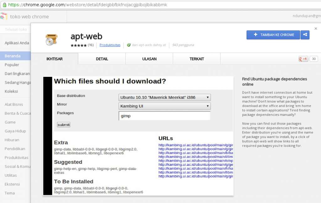 apt web adds on