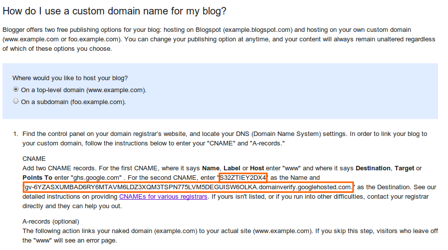 cname custom domain