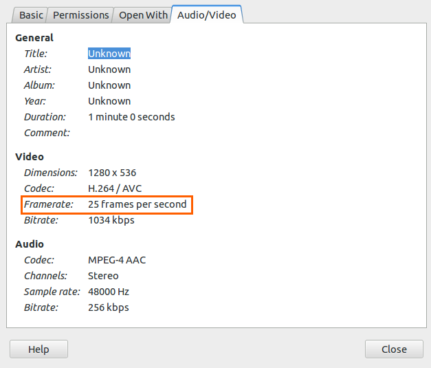 frame rate video