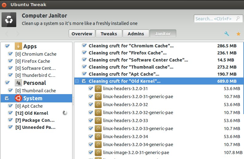 Ubuntu Tweak Janitor Mempercepat Ubuntu 1