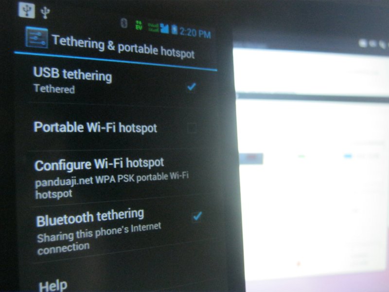 tethering android ics