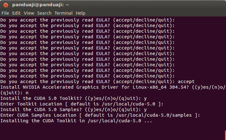 Install CUDA 5 di Ubuntu 5