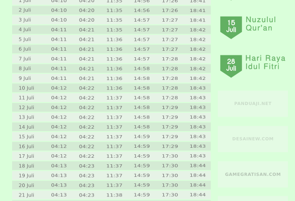 Download Jadwal Sholat di Bulan Ramadhan 1 Download Jadwal Sholat di Bulan Ramadhan 1