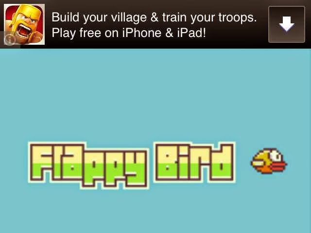 Iklan di game flappy bird