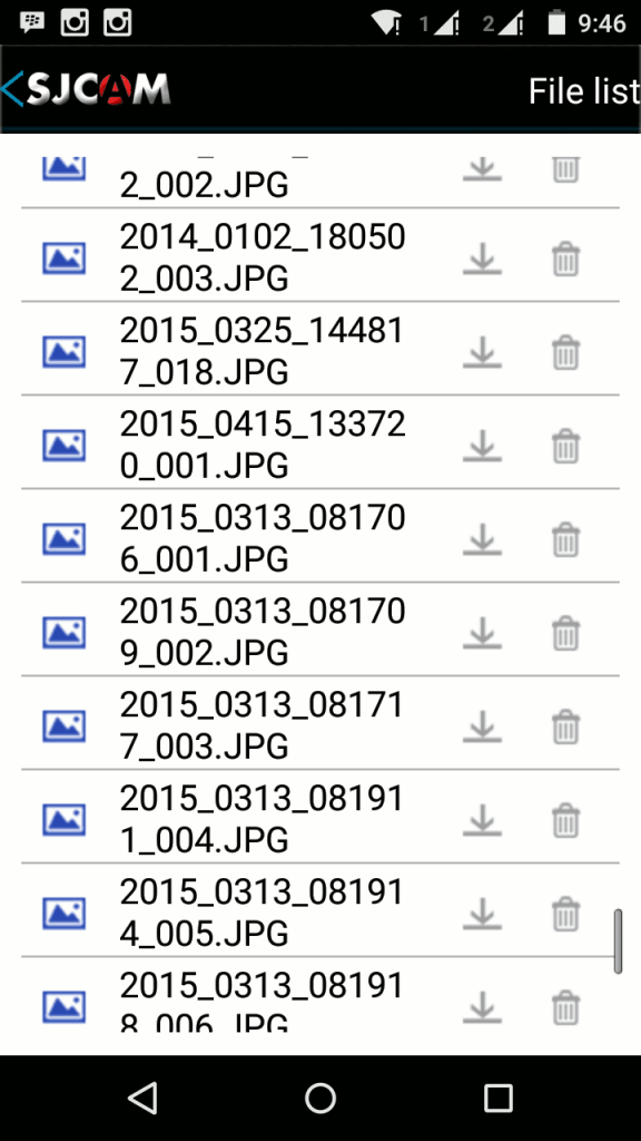 File Manager SJCAM4000 Wifi