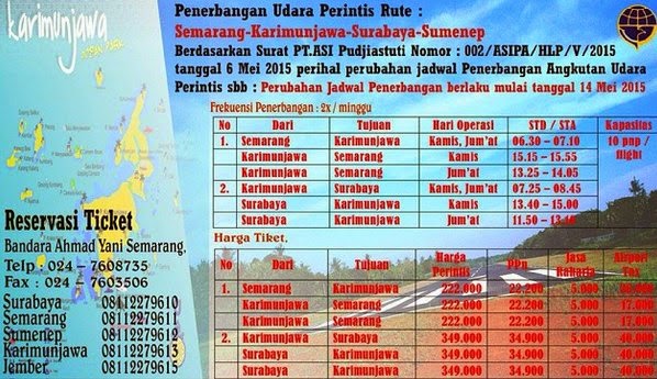 Jadwal dan Harga Tiket Pesawat Karimunjawa