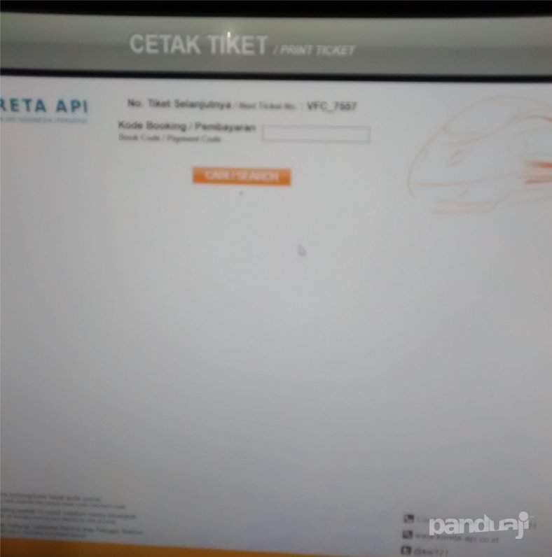 Cara cetak tiket kereta api dari kai access