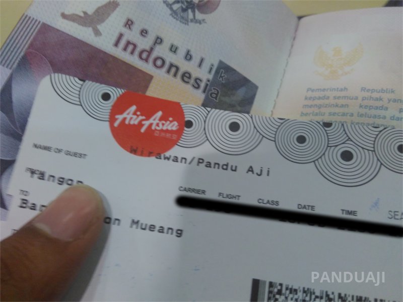Boarding Pass Air Asia di Yangon