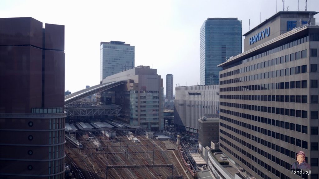 Stasiun Osaka dari HEP Five Ferris Wheel