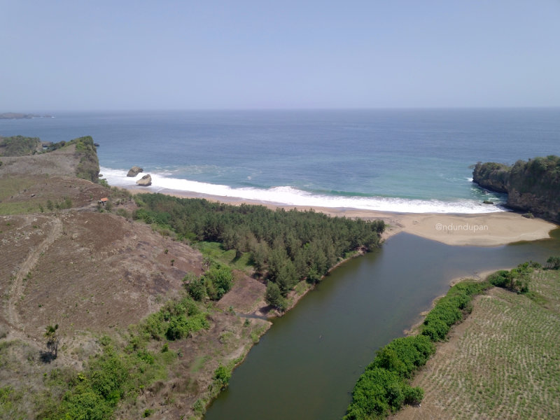 Pantai Jebring dari Drone